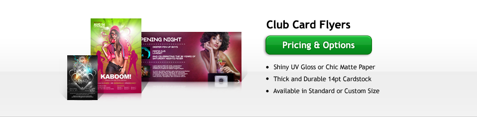 Club Card Flyers