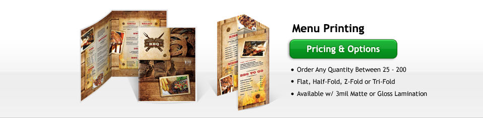 Menu Printing